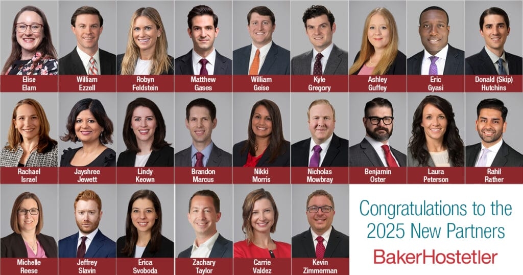 BakerHostetler elevates 24 attorneys to firm partnership