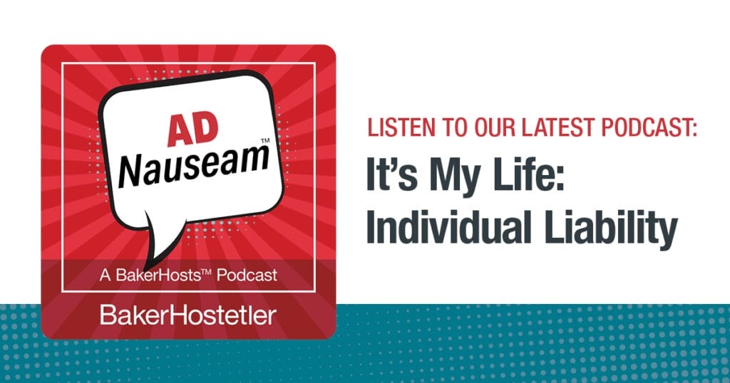 AD Nauseam: It’s My Life: Individual Liability