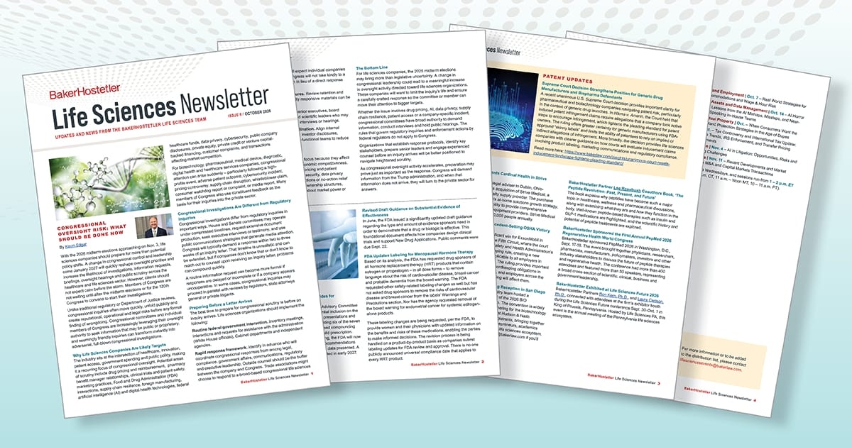 Life Sciences Newsletter – Issue No. 6